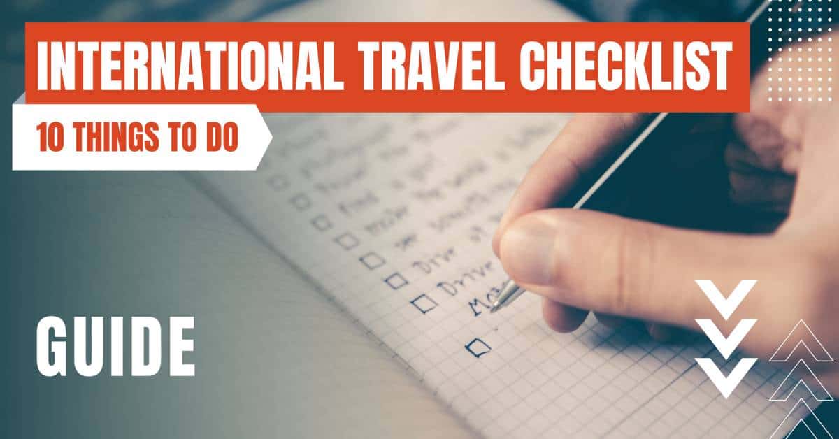 international travel checklist featured image