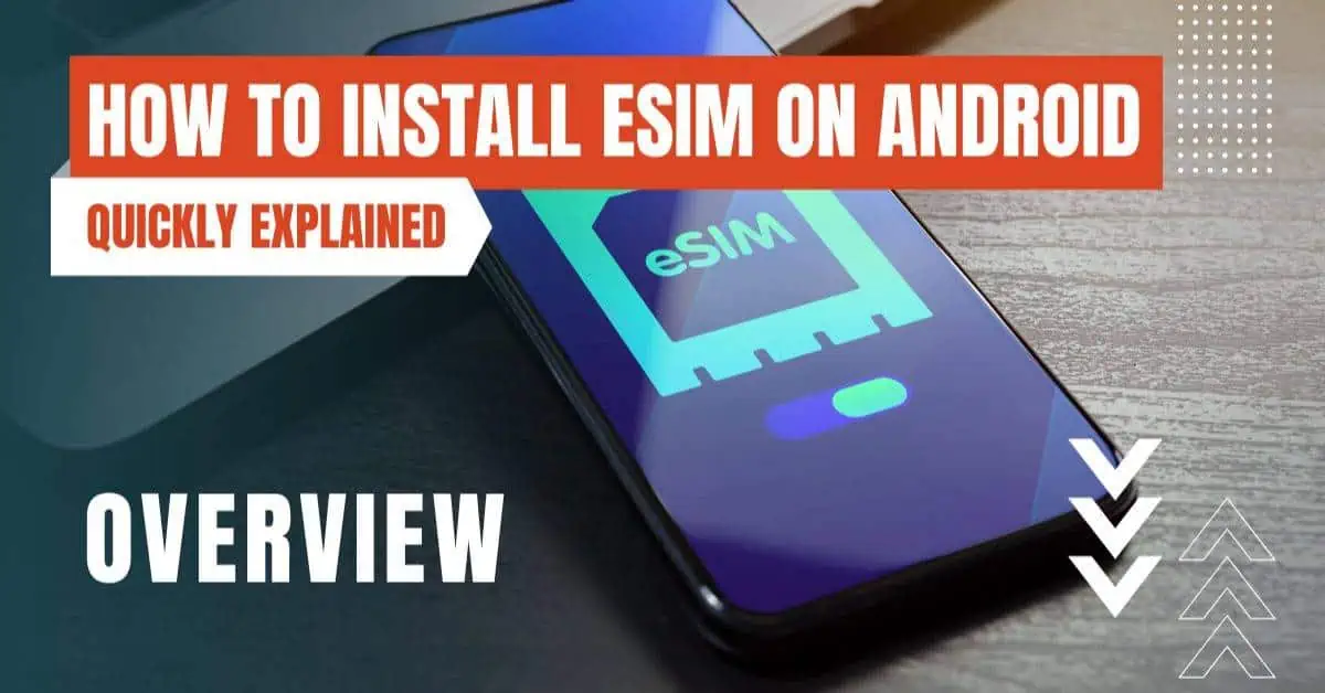 come installare esim sull'immagine in primo piano di Android